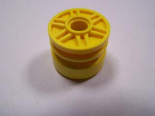 Lego Disk 18mm × 14mm falešné šrouby mělké paprsky žlutá