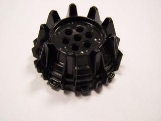 Lego Disk kolo tvrdý plast s hrabadly černá