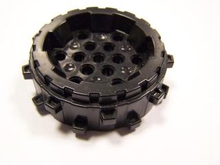 Lego Disk kolo tvrdý plast s malými hrabadly černá