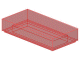 Lego Dlaždice 1 × 2 s drážkou průhledná červená