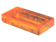 Lego Dlaždice 1 × 2 s drážkou průhledná oranžová