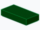 Lego Dlaždice 1 × 2 s drážkou tmavě zelená