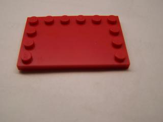 Lego Dlaždice upravená 4 × 6 s nopy na hranách červená