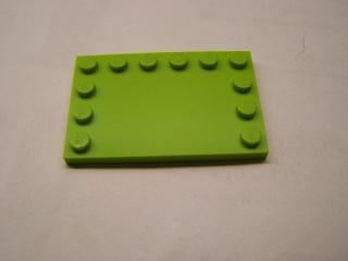 Lego Dlaždice upravená 4 × 6 s nopy na hranách limetková