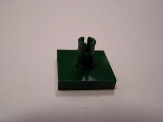 Lego dlaždice upravené 2 × 2 s nopem tmavě zelená