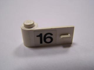 Lego Dveře 1 × 3 × 1 levé s nálepkou 16 bílá