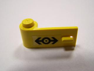 Lego Dveře 1 × 3 × 1 levé s nálepkou železničního loga žlutá