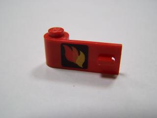 Lego Dveře 1 × 3 × 1 levé s vzorem hasičského loga červená