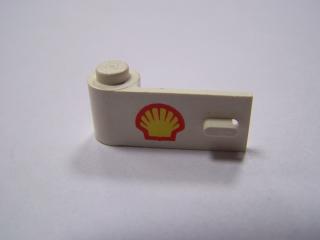 Lego Dveře 1 × 3 × 1 levé s vzorem Shell bílá