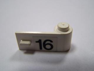 Lego Dveře 1 × 3 × 1 pravé s nálepkou 16 bílá