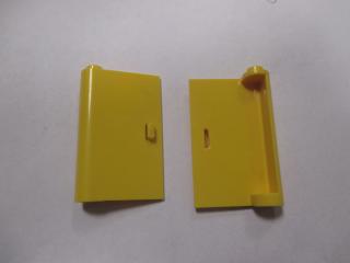 Lego Dveře 1 × 3 × 4 levé mezera mezi horním a spodním závěsem žlutá