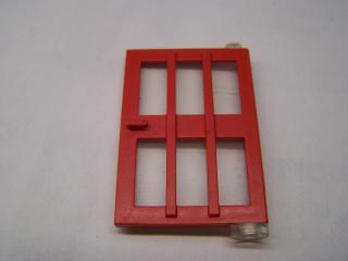 Lego Dveře 1 × 4 × 5 pravé s 6 okeníma tabulema červená