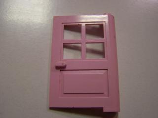 Lego Dveře 1 × 4 × 5 se 4 okeníma tabulema růžová