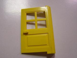 Lego Dveře 1 × 4 × 5 se 4 okeníma tabulema žlutá