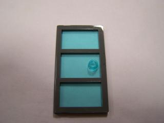Lego Dveře 1 × 4 × 6 s 3 okení tabule a nop jako držadlo tmavě modro šedá