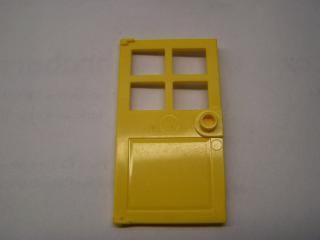 Lego Dveře 1 × 4 × 6 s 4 okeníma tablema a nop jako držadlo žlutá
