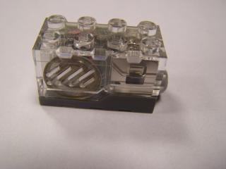 Lego Electric brick zvukové 2 × 4 × 2 klaxon alarm průhledně bílý vrchol