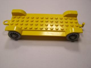 Lego Fabuland auto podvozek 14 × 6 starý s háčkem žlutá