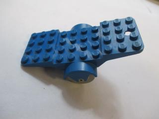 Lego Fabuland podvozek základní 10 × 4 s světle šedýma kolama modrá