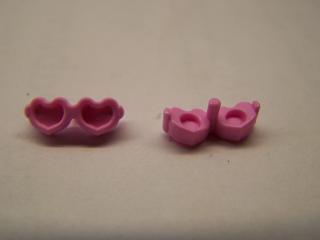 Lego Friends brýle ve tvaru srdce s nopem jasně růžová
