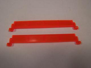 Lego Garážová rolovací vrata bez rukojetí průhledná neonově oranžová