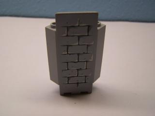 Lego Hradová Rohová Stěna s nálepkou kamenů 3 × 3 × 6 světle modrošedá