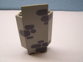 Lego Hradová Rohová Stěna se vzorem roztroušených kamenů 3 × 3 × 6 světle šedá
