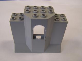 Lego Hradová stěna s oknem 3 × 8 × 6 světle modrošedá