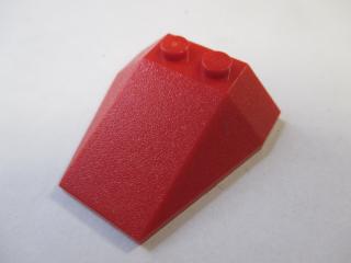 Lego Klín 4 × 4 trojitý bez nopových zářezů červená