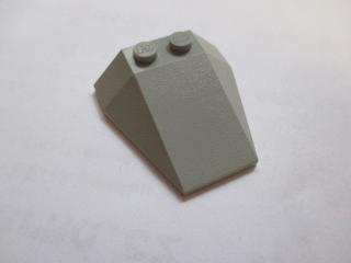 Lego Klín 4 × 4 trojitý bez nopových zářezů světle šedá