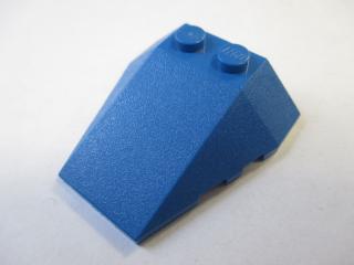 Lego Klín 4 × 4 trojitý s nopovými zářezy modrá
