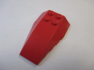 Lego Klín 6 × 4 trojitý zakřivený červená
