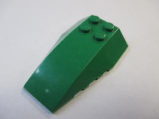 Lego Klín 6 × 4 trojitý zakřivený zelená