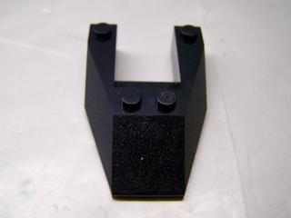 Lego Klín 6 × 4 výřez bez nopových zářezů černá