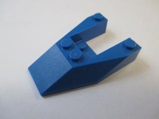 Lego Klín 6 × 4 výřez bez nopových zářezů modrá