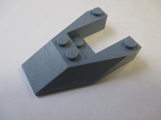 Lego Klín 6 × 4 výřez bez nopových zářezů písečně modrá