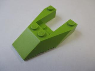 Lego Klín 6 × 4 výřez s nopovými zářezy limetková