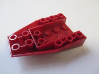 Lego Klín otočený 6 × 4 tmavě červená