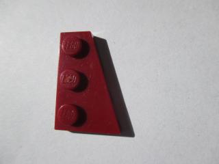 Lego Klín, placaté 3 × 2 tmavě červená, pravý