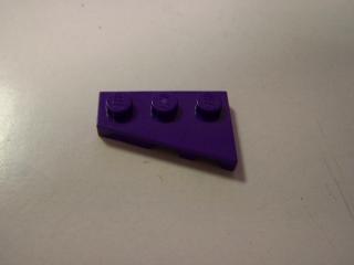 Lego Klín, placaté 3 × 2 tmavě fialová, levý