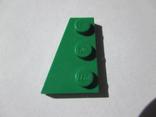 Lego Klín, placaté 3 × 2 zelená, levý