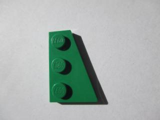 Lego Klín, placaté 3 × 2 zelená, pravý