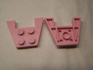 Lego Klín placaté 3 × 4 bez zářezů růžová