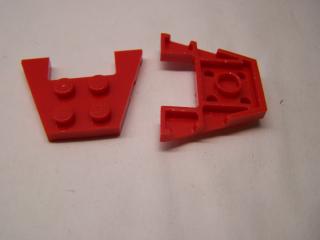 Lego Klín placaté 3 × 4 se zářezy červená
