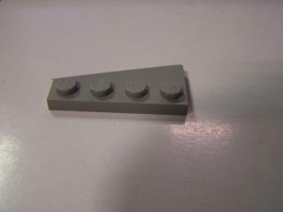 Lego Klín, placaté 4 × 2 světle šedá, pravý