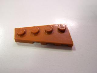 Lego Klín, placaté 4 × 2 tmavě oranžová, levý