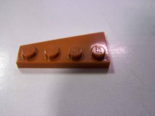 Lego Klín, placaté 4 × 2 tmavě oranžová, pravý