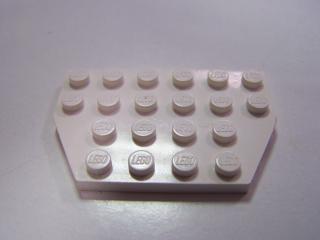 Lego Klín, placaté 4 × 6 bílá, snížené rohy