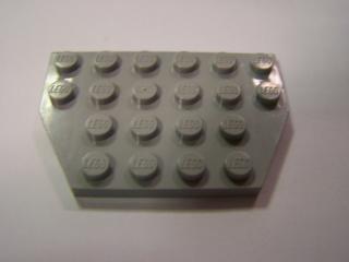 Lego Klín, placaté 4 × 6 světle modrošedá, snížené rohy
