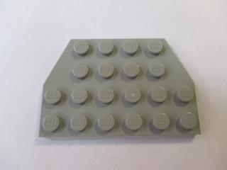 Lego Klín, placaté 4 × 6 světle šedá, snížené rohy